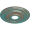 Ekena Millwork Galway Ceiling Medallion (Canopies up to 3 1/4"), 15 3/4"OD x 3 1/4"ID x 1"P, Copper Green Patina CM15GACGS - alternate 2